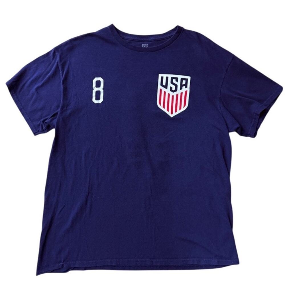 USA Team Soccer 8 Weston McKennie World Cup Juventus blue shirt Size Large